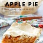 A slice of sugar free apple pie.