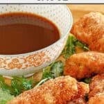 Fried chicken tenders served with copycat TGI Friday's Jack Daniel's sauce for dipping.