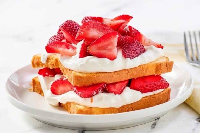 a slice of Jason's deli strawberry shortcake