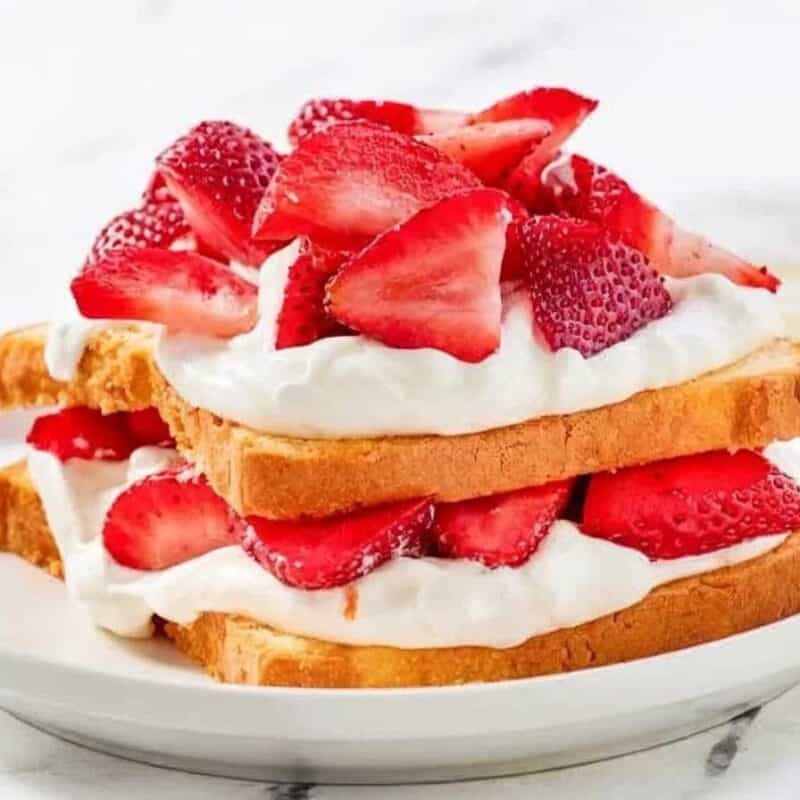 a slice of Jason's deli strawberry shortcake
