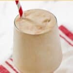A glass of copycat Arby's jamocha shake.