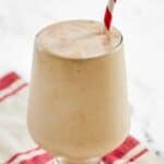 Copycat Arby's jamocha shake on a marble surface.