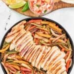 A platter of Copycat Chili's chicken fajitas.