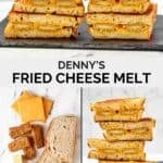 Copycat Denny's fried cheese melt sandwicheand the ingredients to make it.