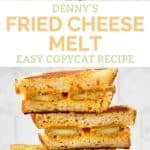 Copycat Denny's fried cheese melt sandwiches on a platter.