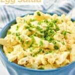 A bowl of copycat Kenny & Ziggy's egg salad.