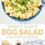 Copycat Kenny & Ziggy's egg salad and the ingredients to make it.