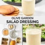 Copycat Olive Garden salad dressing and the ingredients to make it.
