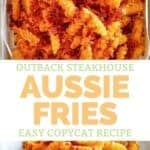 Copycat Outback Steakhouse Aussie cheese fries with bacon.