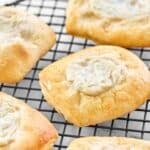 Copycat Starbucks cheese danish cooling on a wire rack.