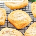 Several copycat Starbucks cheese danishes on a wire rack.