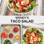 Copycat Wendy's taco salad and the ingredients to make it.