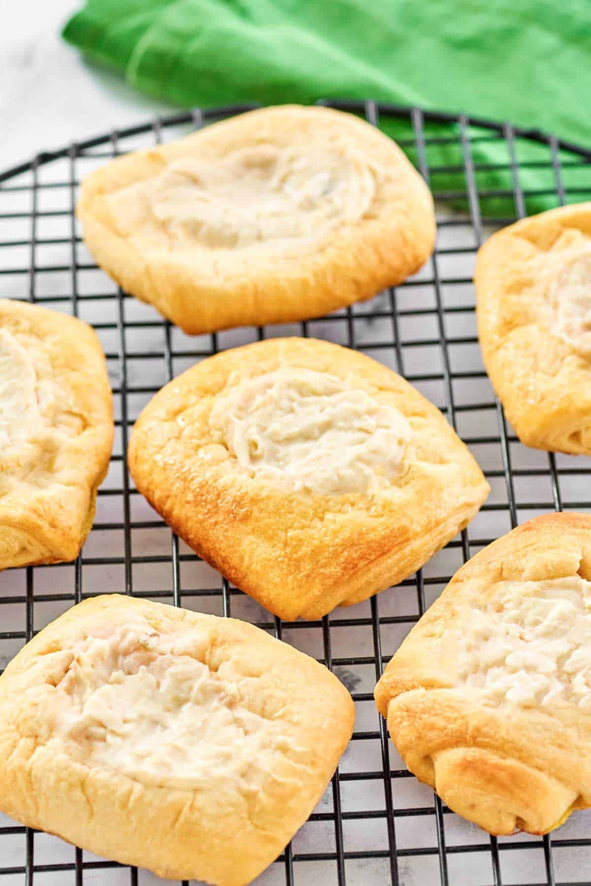 Homemade danishes with lemon cheese filling.