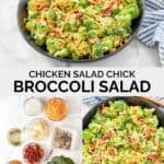Copycat Chicken Salad Chick broccoli salad and the ingredients to make it.