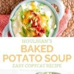 Bowls of copycat Houlihan's baked potato soup.
