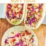 Three copycat Taco Bell cantina chicken soft tacos.