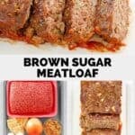 Brown sugar meatloaf and the ingredients to make it.
