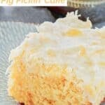 A slice of southern pig pickin' cake on a dessert plate.