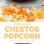 Homemade Cheetos popcorn in bowls.