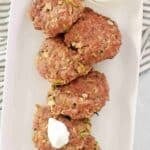 Healthy chicken croquettes on a platter.