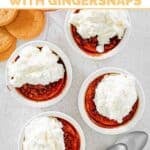 Copycat Cracker Barrel Pumpkin custard with gingersnaps topped with whipped cream.