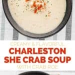 Bowls of homemade Charleston she crab soup.